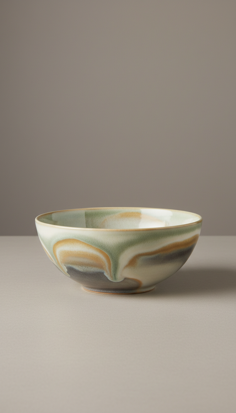 Porcelain ceramic serving bowl