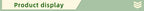 Product display banner graphic with green header and white text