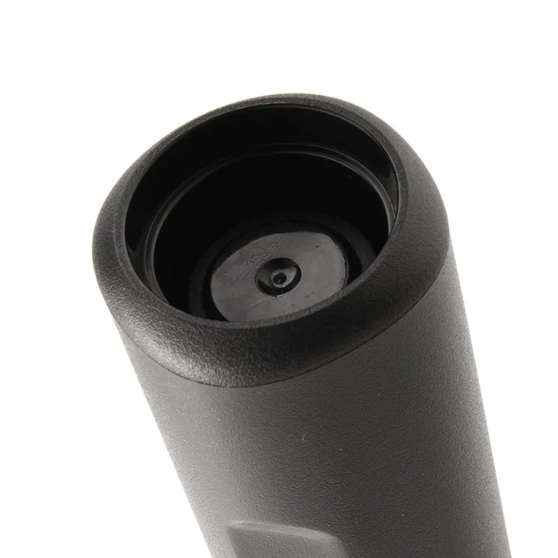 Close-up of black reusable silicone wine stopper with vacuum seal opening