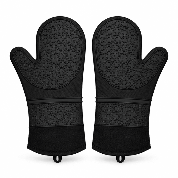 6-Piece Heat-Resistant Silicone Oven Mitt & Pot Holder Set