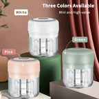 Electric Garlic Chopper - USB Rechargeable Mini Food Processor