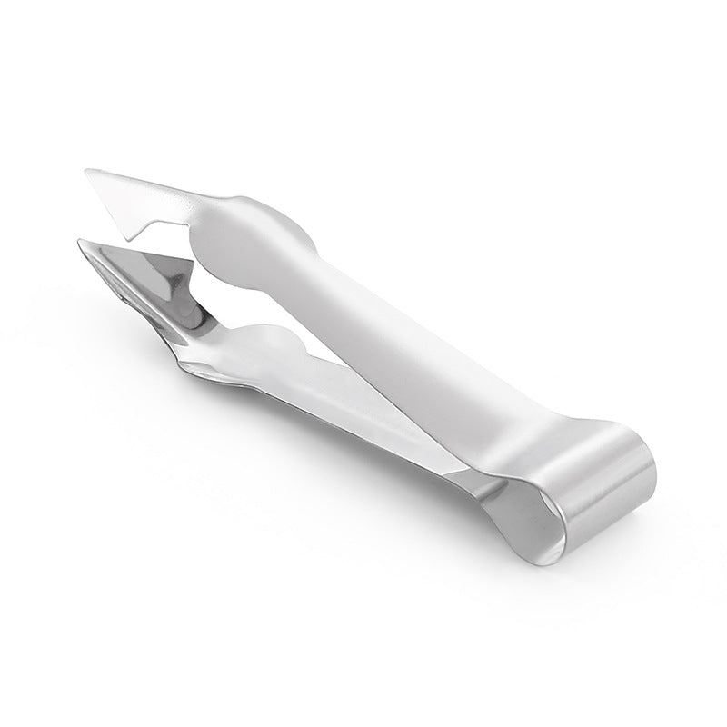 Stainless steel V-shaped fruit huller tool with forked blade