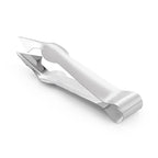 Stainless steel V-shaped fruit huller tool with forked blade