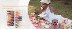 Stacked double-compartment snack containers with secure lids for portioning on the go