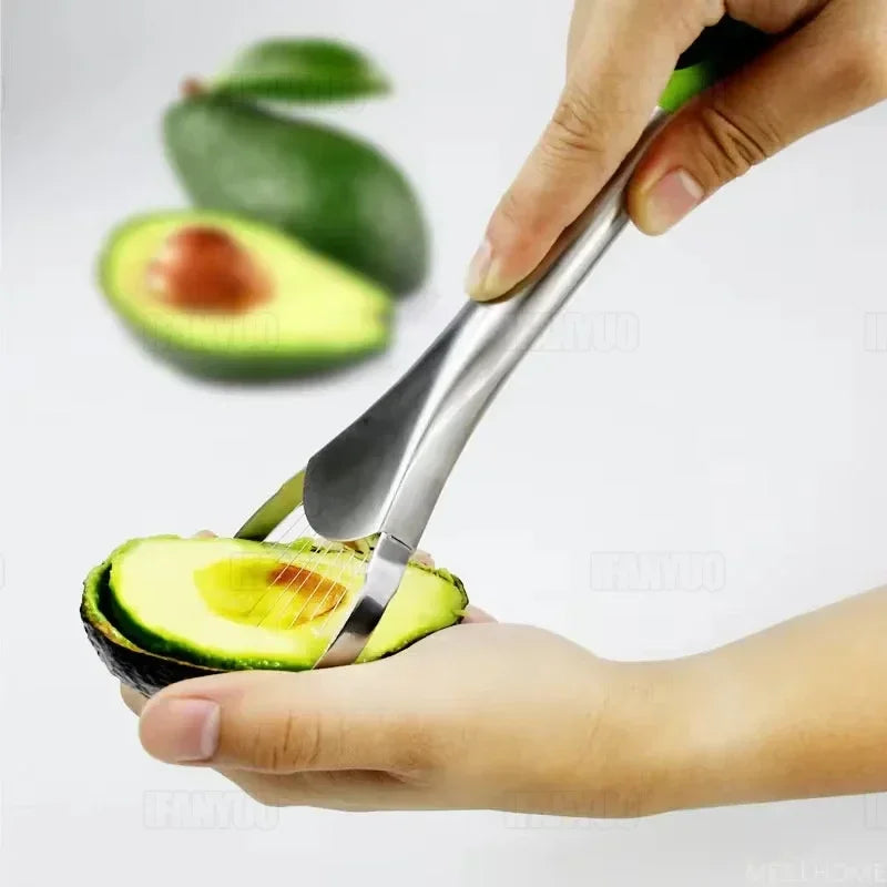 2-in-1 Avocado Slicer - Stainless Steel Cutter & Peeler