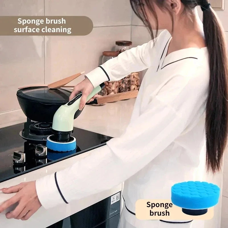 9-in-1 Electric Cleaning Brush - Spin Scrubber for Home