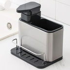 3-in-1 Sink Organizer - Soap Dispenser, Sponge Holder & Rack