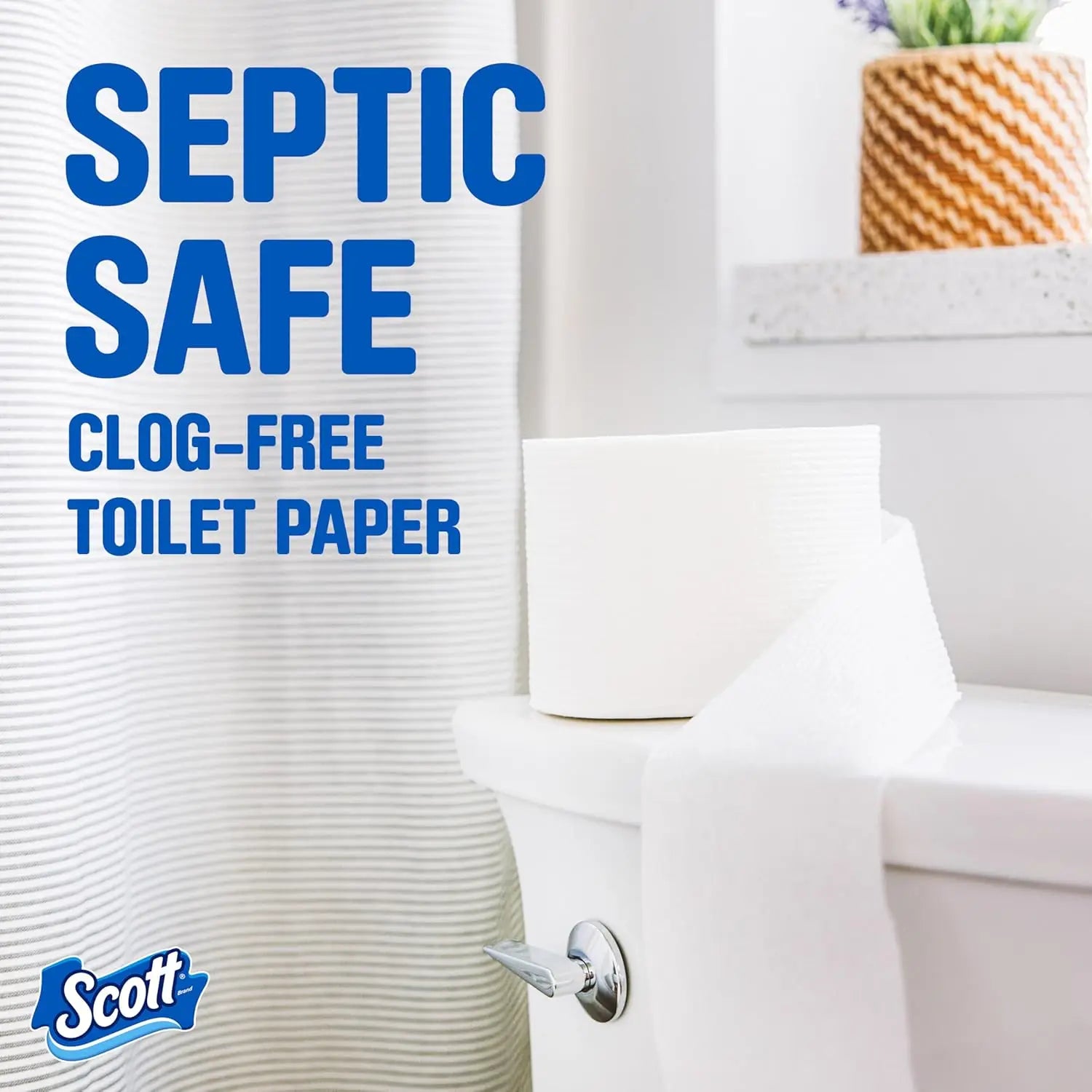 ComfortPlus Toilet Paper - 12 Double Rolls, 1-Ply Septic-Safe