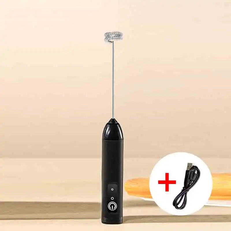 Electric Milk Frother - Handheld Foam Maker for Coffee & Lattes