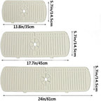 Silicone sink splash guard and drain mat size diagram: 13.8in, 17.7in, and 24in