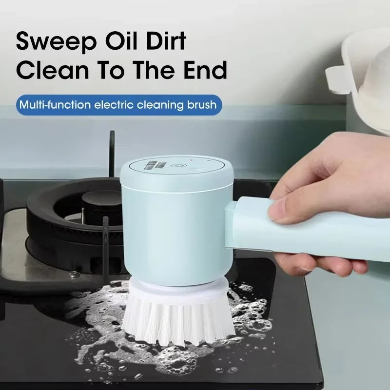 Cordless Spin Scrubber - 5-in-1 Rechargeable Cleaning Brush