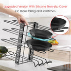 Pot Rack Organizer - 8-Tier Adjustable Pots & Pans Holder