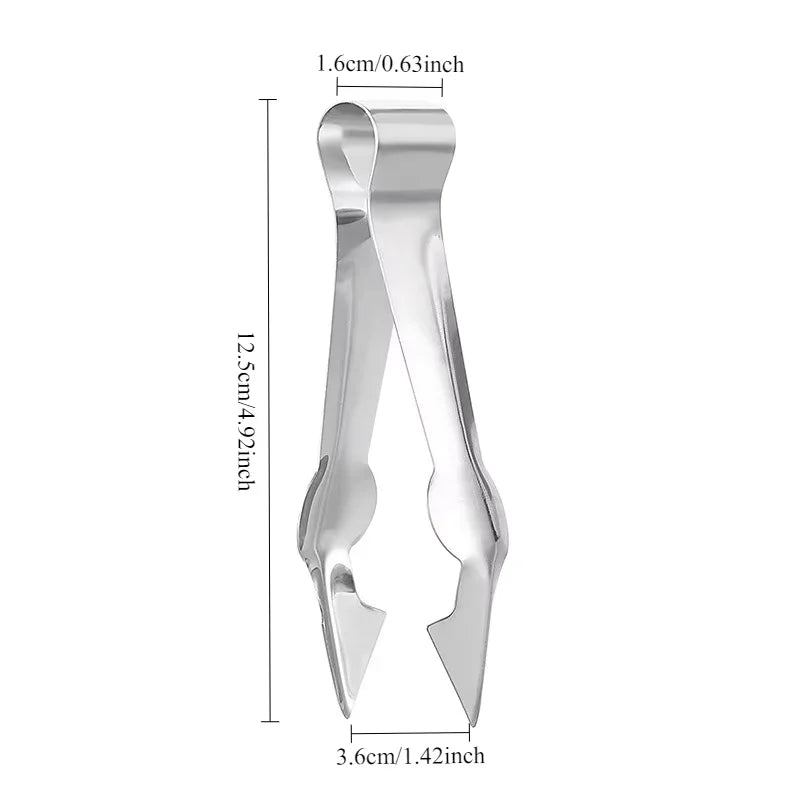 Stainless steel V-shaped fruit huller tool with tweezers blade