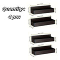 Stacked black magnetic storage baskets layout with multiple pieces size diagram