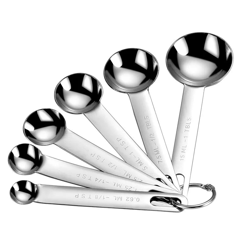 Stainless Steel Measuring Spoons - 4/6/7/8 Piece Set