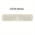 Silicone sink splash guard and drain mat, white, 35 cm length
