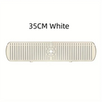 Silicone sink splash guard and drain mat, white, 35 cm length