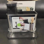 3-in-1 Sink Organizer - Soap Dispenser, Sponge Holder & Rack