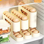 Refrigerator Egg Storage Box - Auto-Rolling Ladder Style Holder