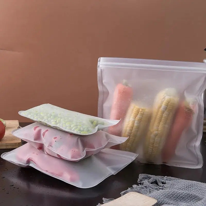 Silicone Food Storage Bags - Reusable Leakproof Containers