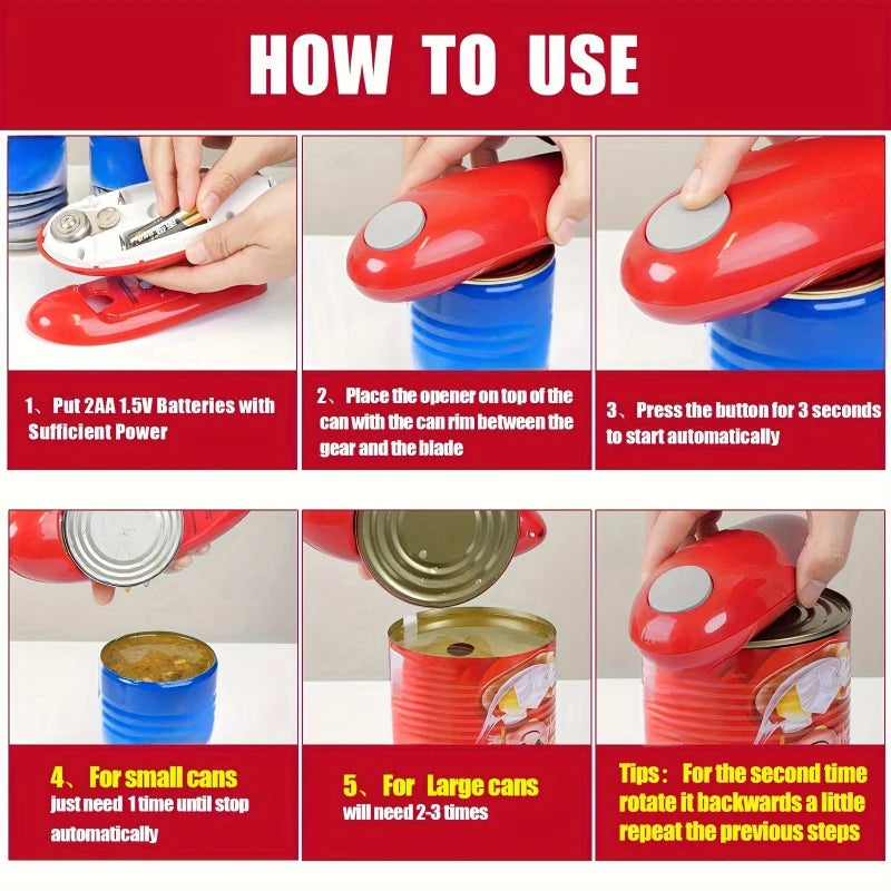 Electric Can Opener - Automatic Jar & Bottle Opener
