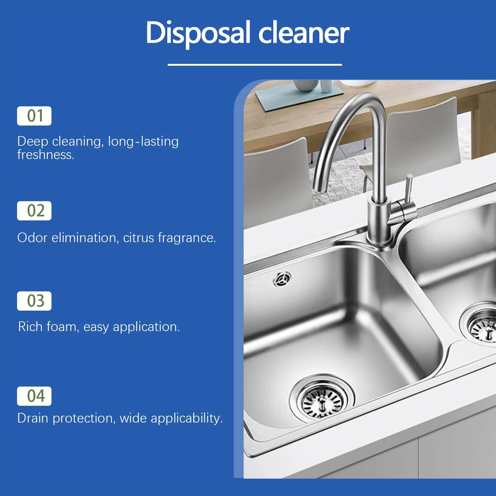 Drain Cleaner Tablets - Clog Remover & Deodorizer