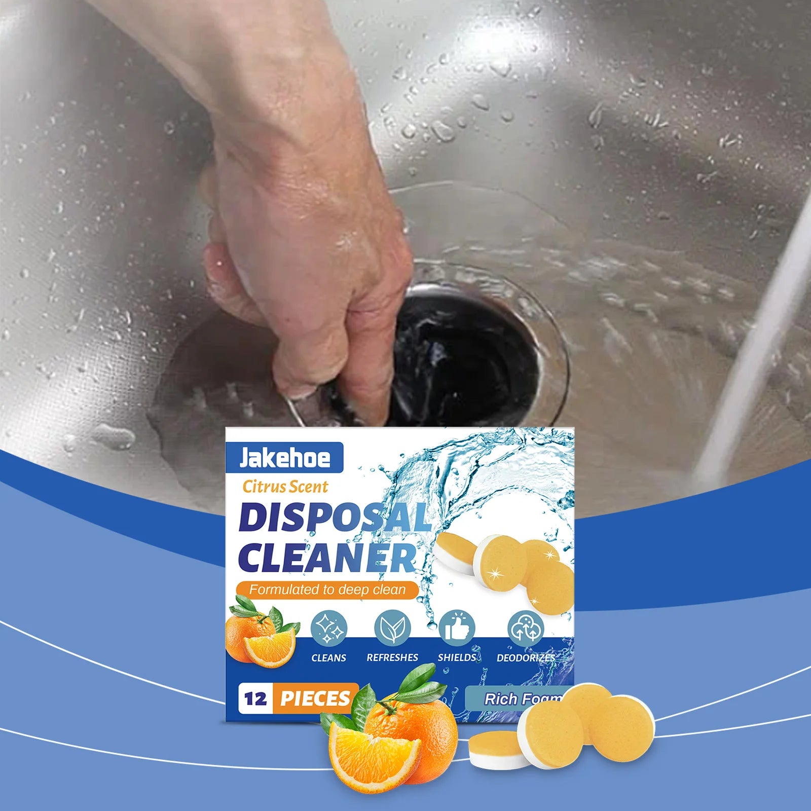 Drain Cleaner Tablets - Clog Remover & Deodorizer