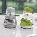 Dish Brush with Soap Dispenser - Palm Scrub Brush & Tray