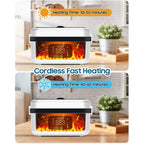 Electric Heating Lunch Box - Rechargeable 1L Food Warmer