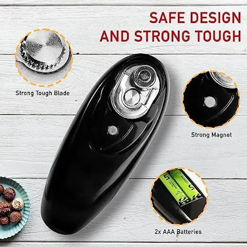 Electric Can Opener - Automatic Hands-Free Jar & Bottle Opener