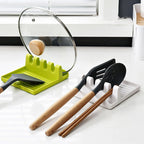 Spoon Rest Kitchen Organizer - Utensil Holder & Pot Lid Stand