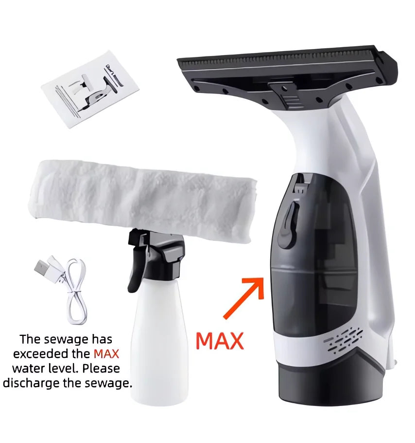 Electric Window Cleaner - Cordless Rechargeable Glass Cleaner