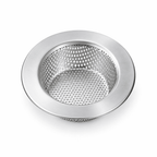 Stainless steel sink strainer basket with fine micro-perforations for drain clog-free flow