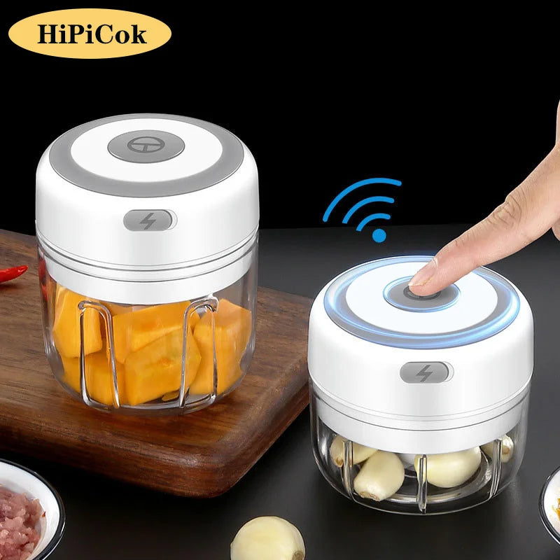 Electric Garlic Chopper - USB Rechargeable Mini Food Processor