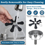 Stainless steel cup and bottle glass rinser with removable black jet arms, water rinsing