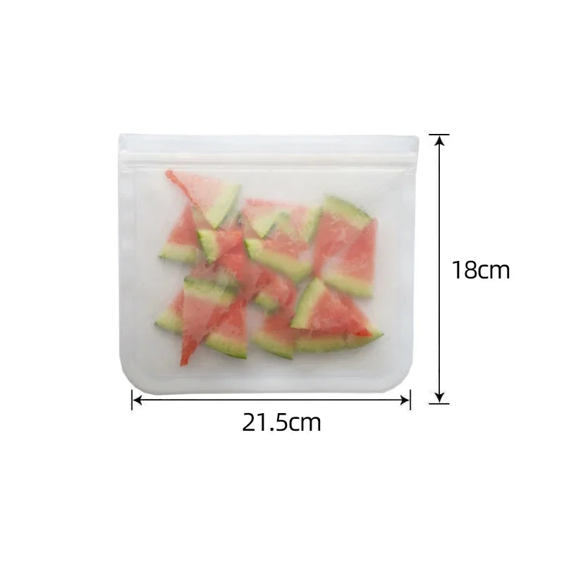 Silicone Food Storage Bags - Reusable Leakproof Containers