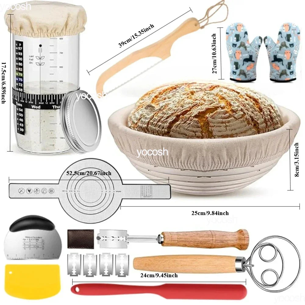 Sourdough Baking Kit - Complete Set with Starter Jar & Tools