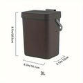 Quiet-Close Trash Can - 3/5L Eco-Friendly Sealed Bin
