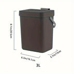 Quiet-Close Trash Can - 3/5L Eco-Friendly Sealed Bin