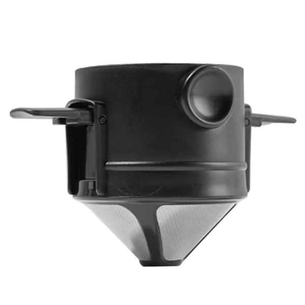 Foldable Pour Over Coffee Dripper with Dual-Layer Stainless Steel Mesh for Paperless On-the-Go Brewing
