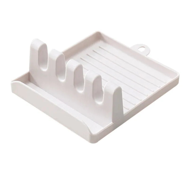 Spoon Rest Kitchen Organizer - Utensil Holder & Pot Lid Stand