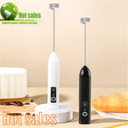 Electric Milk Frother - Handheld Foam Maker for Coffee & Lattes
