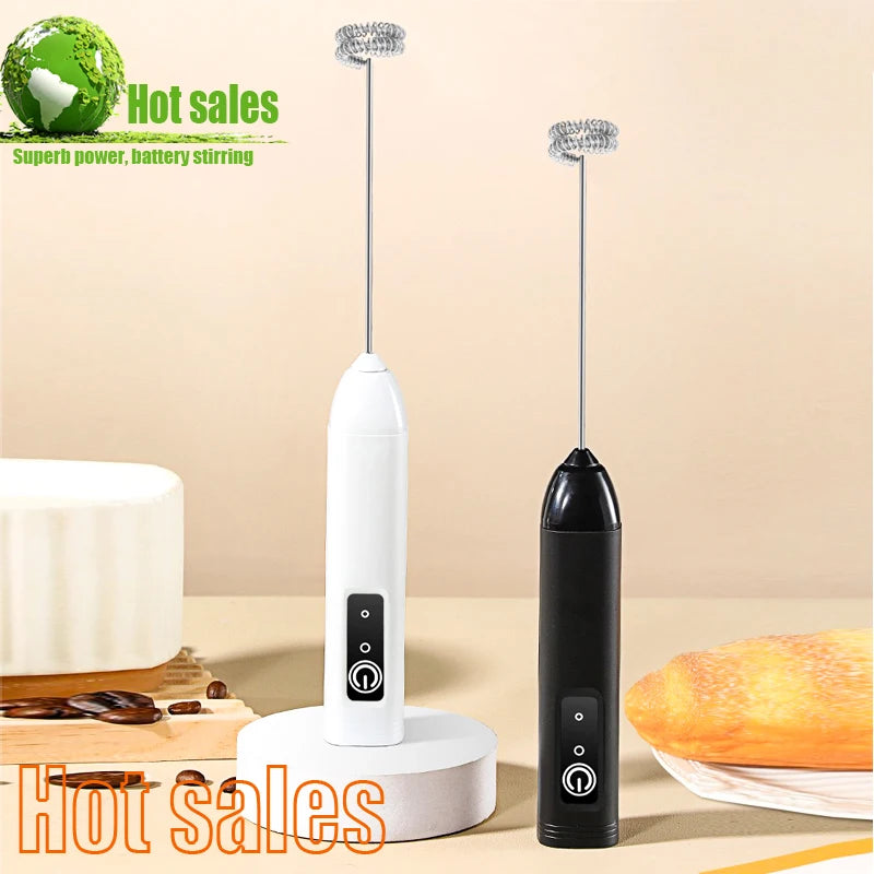 Electric Milk Frother - Handheld Foam Maker for Coffee & Lattes
