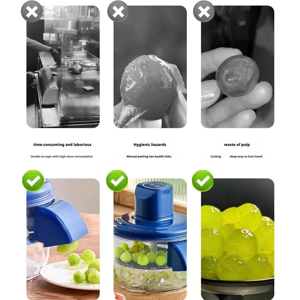 Electric Fruit Peeler - Auto Peeler for Grapes & Cherry Tomatoes