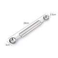 Stainless steel dual-sided melon baller tool with circular scoop ends, 20cm length