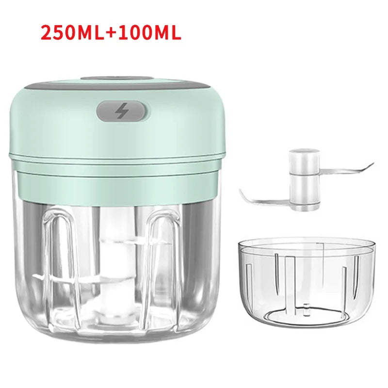 Electric Garlic Chopper - USB Rechargeable Mini Food Processor