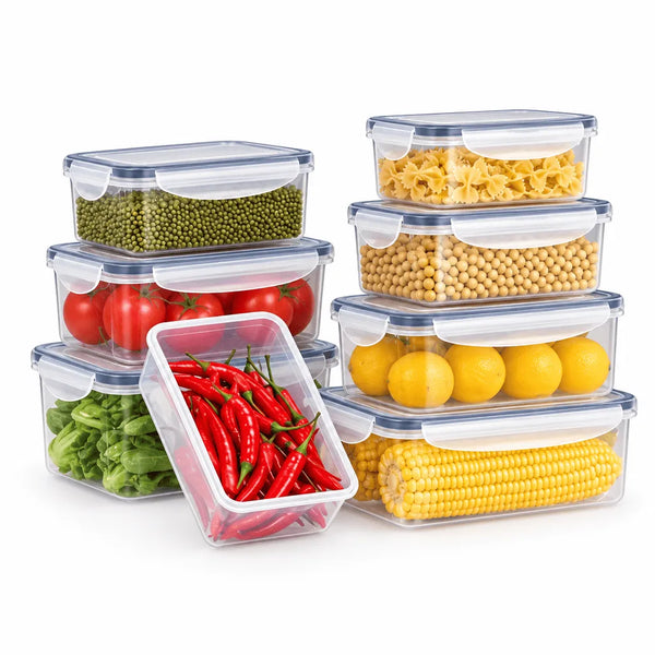8-Piece Airtight Food Storage Container Set with Snap-Lock Lids