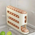 Refrigerator Egg Storage Box - Auto-Rolling Ladder Style Holder