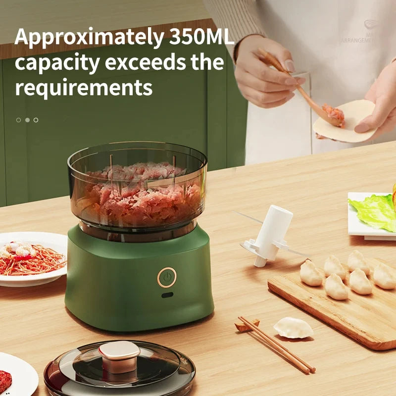 Wireless Electric Garlic Press - 350ml USB Rechargeable Chopper