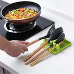 Spoon Rest Kitchen Organizer - Utensil Holder & Pot Lid Stand